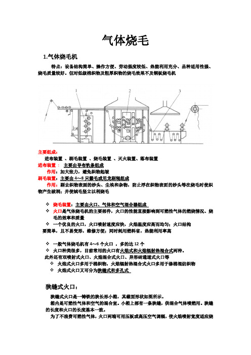 气体烧毛机