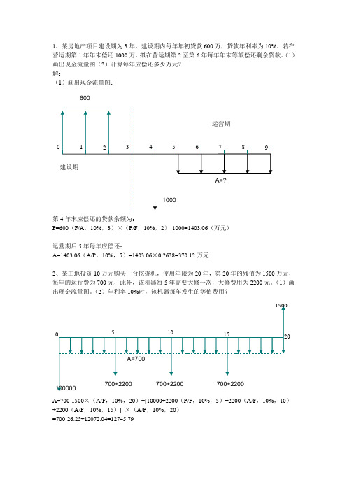 技术经济学期末复习