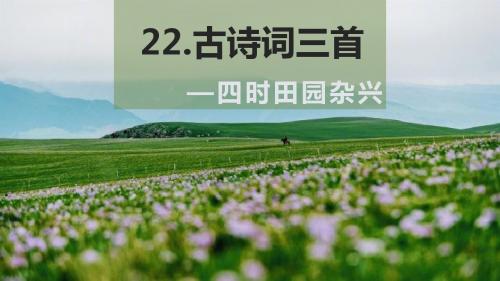 人教版四下_22.古诗词三首 田园四时杂兴【优质课件】.pptx.pptx