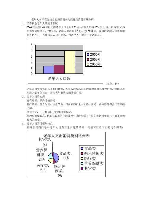 老年人对于保健物品的消费需求与保健品消费市场分析