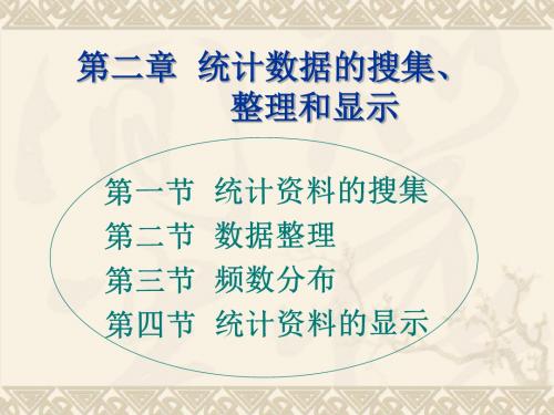 第二章统计数据搜集整理和显示