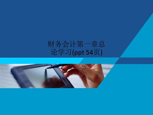 财务会计第一章总论学习(ppt 54页)