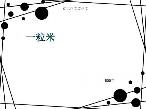 初二作文议论文《一粒米》800字(总10页PPT)