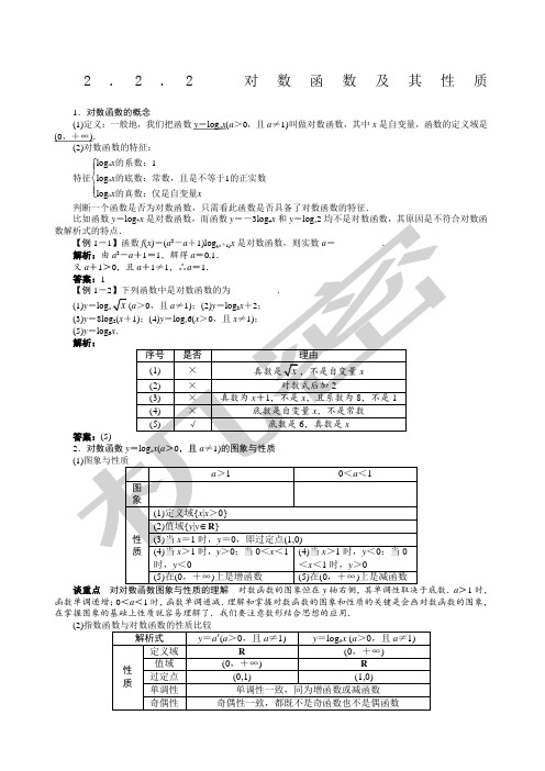 对数函数及其性质