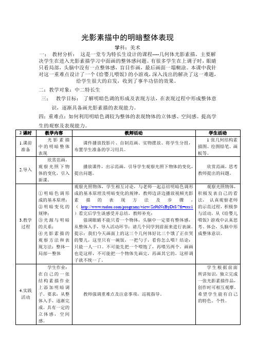光影素描中的明暗整体表现
