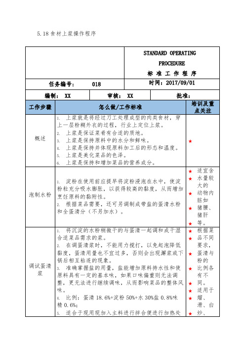 5.18食材上浆操作程序