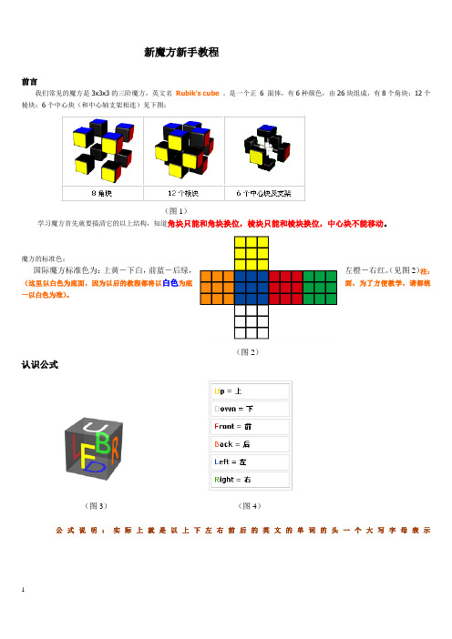 详解魔方公式(附有图纸)