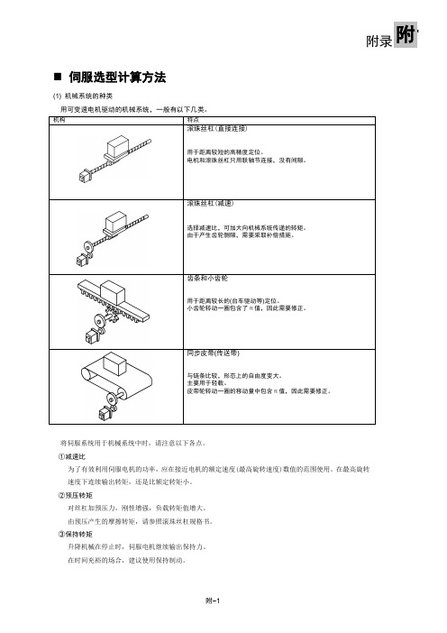 伺服型算方法资料