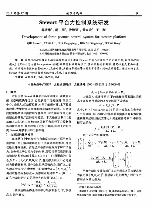 Stewart平台力控制系统研发