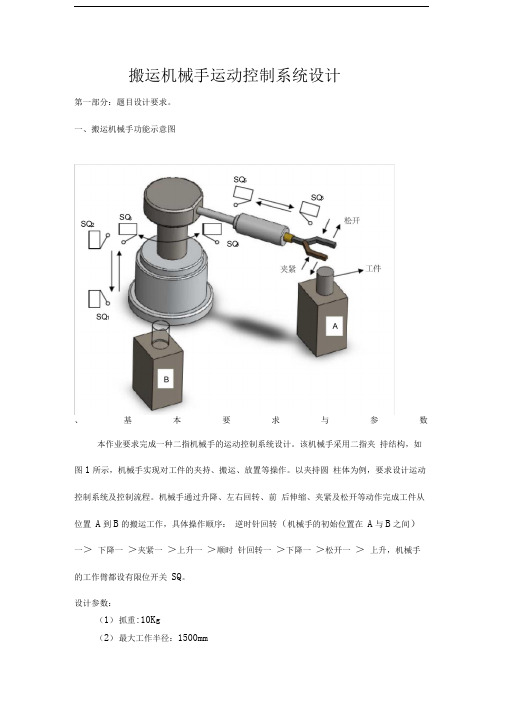 搬运机械手运动控制系统设计