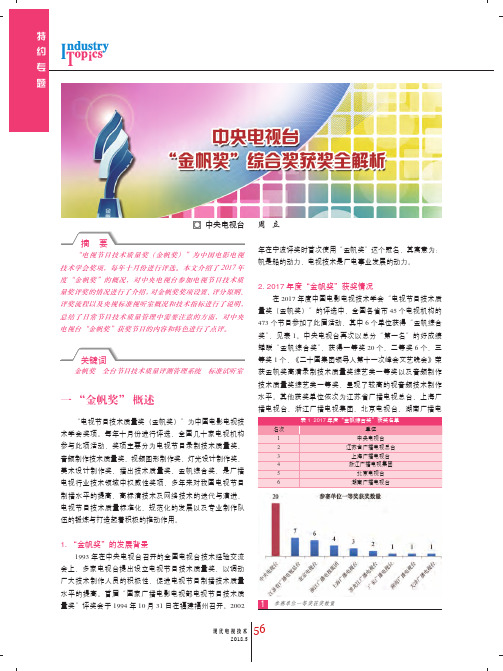 中央电视台“金帆奖”综合奖获奖全解析