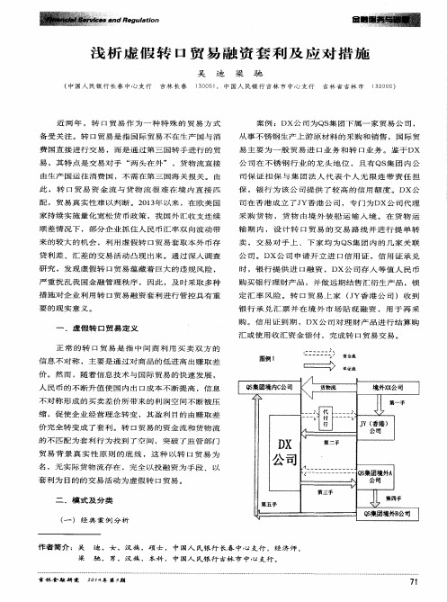 浅析虚假转口贸易融资套利及应对措施