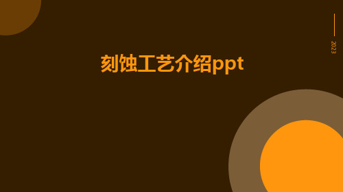 刻蚀工艺介绍ppt