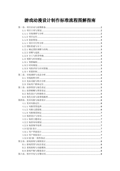 游戏动漫设计制作标准流程图解指南