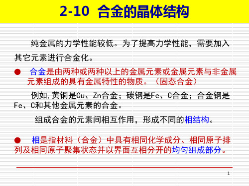 第五次课-《材料科学导论》第02章-材料的结构基础02-晶体学与晶体化学(原子规则排列)-2015-骆军