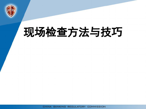 现场检查方法与技巧课件