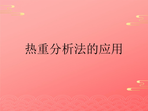 热重分析法的应用2021文档PPT