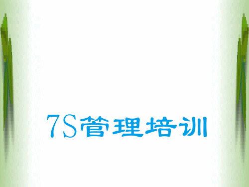 7S管理培训