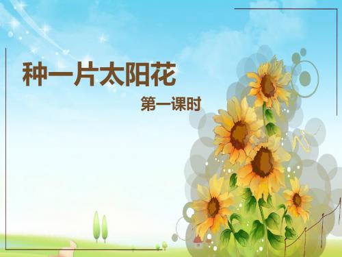 最新北师大版语文小学四年级下册种一片太阳花 第1课时优质课课件.pptx