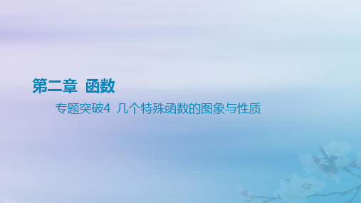 高考数学一轮总复习第二章函数专题突破4几个特殊函数的图象与性质课件