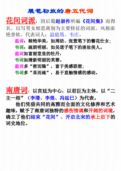 唐诗宋词选读——唐五代词(讲课用精装版)