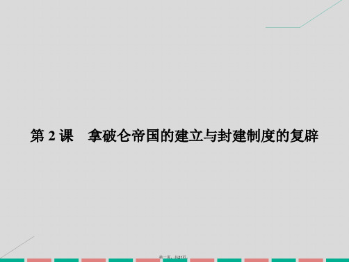 高中历史第五单元法国民主力量与专制势力的斗争5.2拿破仑帝国的建立与封建制的复辟课件新人教版选修2