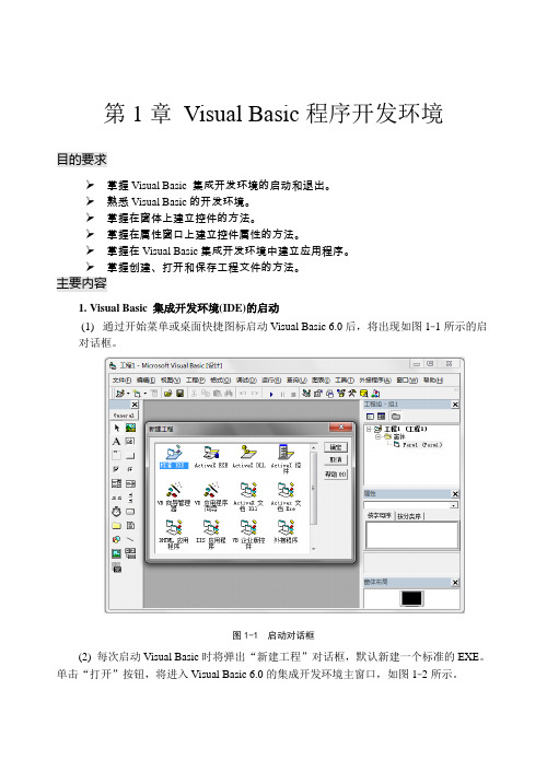 第1章 Visual Basic程序开发环境