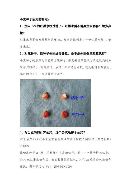 技能操作项目小麦种子活力的测定问题答疑 (1)