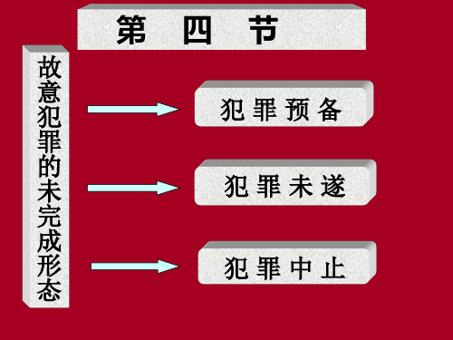 故意犯罪的未完成形态