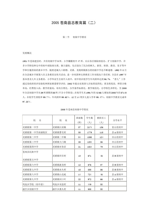 2005苍南县志教育篇(二)