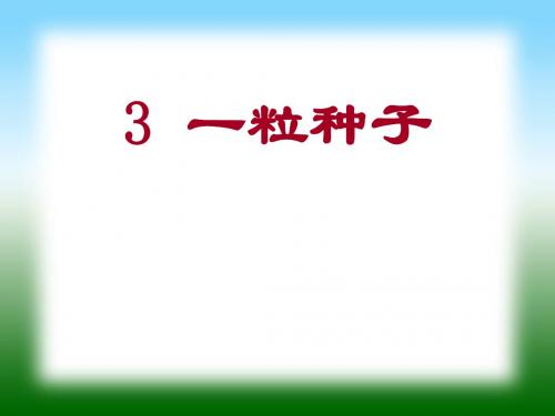 北师大版一年级下册语文《一粒种子》课件PPT、优质教学课件