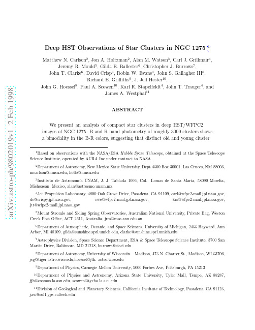 Deep HST Observations of Star Clusters in NGC 1275