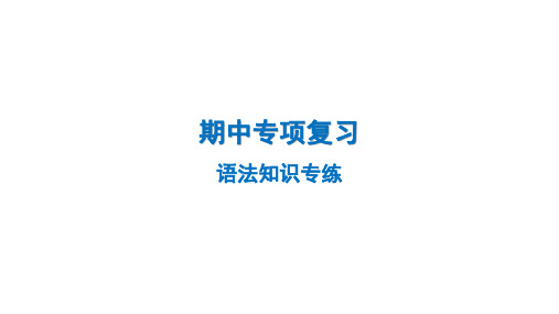 2024-2025学年英语外研版八年级上册期中专项复习课件+语法知识专练