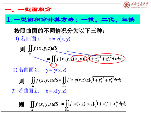 第六章--习题课(曲面积分)