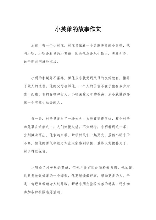 小英雄的故事作文