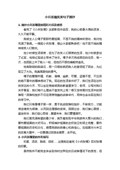 小兵张嘎优美句子摘抄