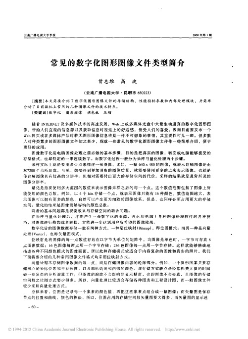 常见的数字化图形图像文件类型简介