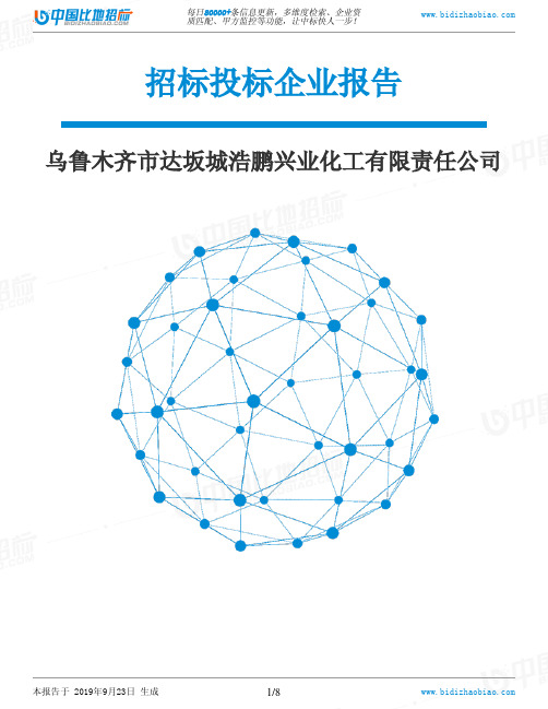 乌鲁木齐市达坂城浩鹏兴业化工有限责任公司_中标190923