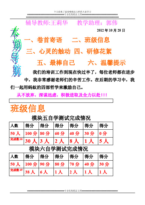 国培小数第三期简报