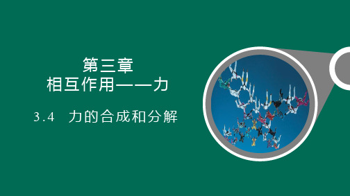 物理人教版(2019)必修第一册3.4力的合成和分解(共29张ppt)