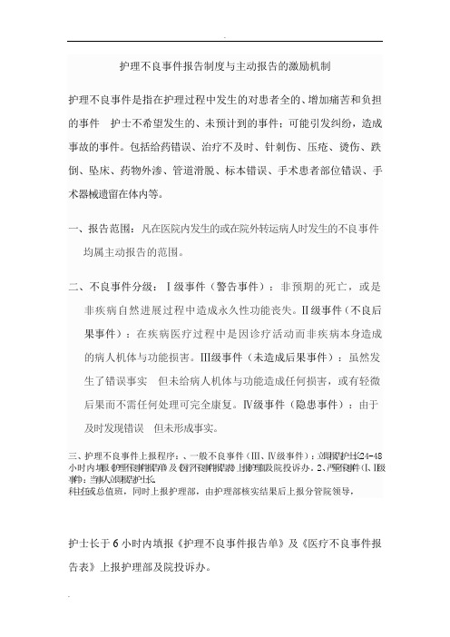 护理不良事件报告制度与主动报告的激励机制