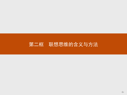 第十一课 第二框 联想思维的含义与方法精品课件-(新教材)高中政治统编版(2019)选择性必修3