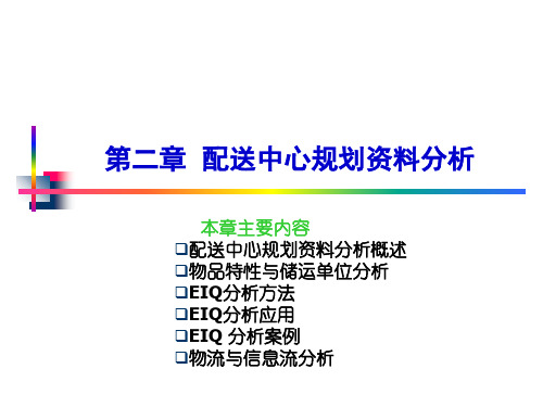 配送中心规划资料分析