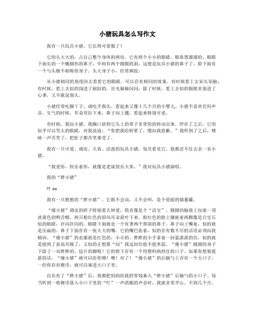 小猪玩具怎么写作文