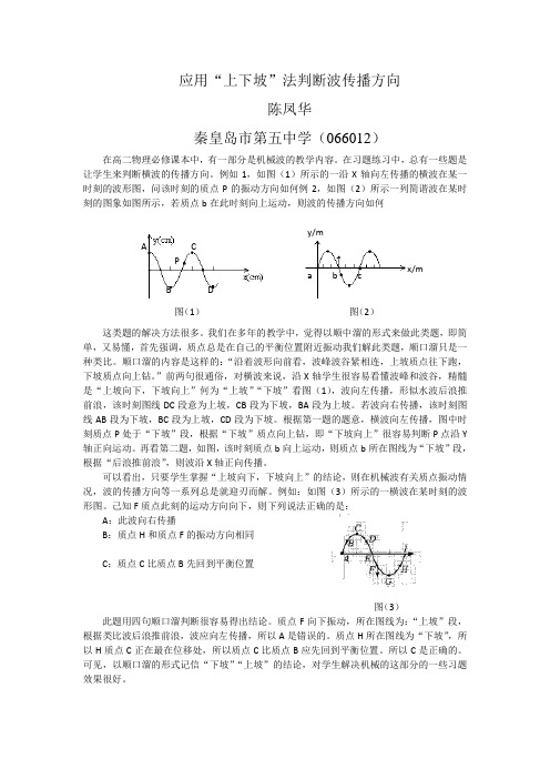 应用“上下坡”法判断波传播方向