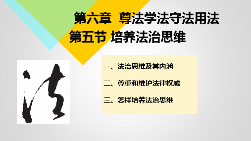 版思想道德修养与法律基础第六章第五节--法治思维PPT学习课件