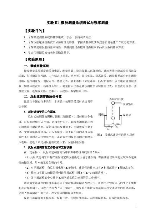 微波测量系统调试与频率测量