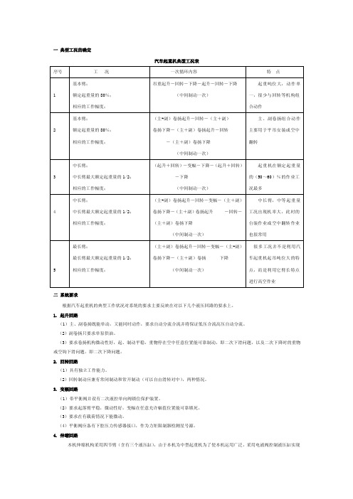 汽车起重机液压系统设计计算