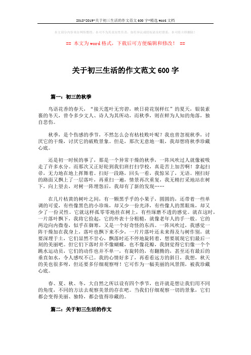 2018-2019-关于初三生活的作文范文600字-精选word文档 (4页)