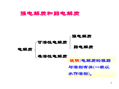 强电解质和弱电解质